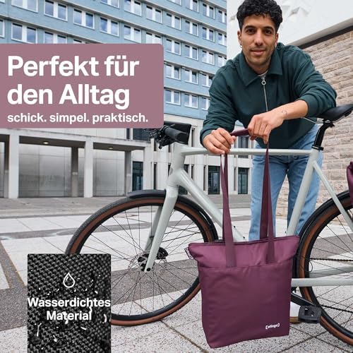 otinga® Shopper Fahrradtasche faltbar 14L - leichte, wasserabweisende Einkaufstasche für Fahrradgepäckträger, ideal für
