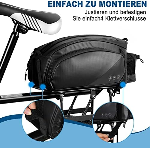 Toptrek 8L Gepäckträgertasche mit Regenschutz – Ideal für einfache Fahrradausflüge!