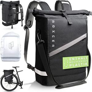 3in1 Fahrradtasche Gepäckträger & Rolltop Rucksack - 18L Volumen, wasserabweisend und umweltfreundlich für Abenteuer und