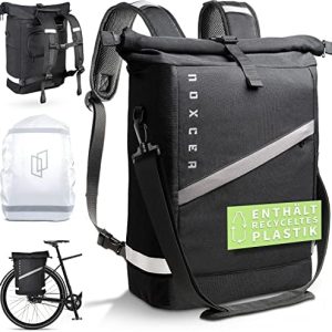 3in1 Fahrradtasche Gepäckträger & Rolltop Rucksack - 18L Volumen, wasserabweisend und umweltfreundlich für Abenteuer und