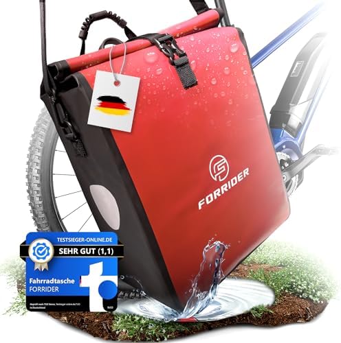 Forrider Gepäckträgertasche 22L – Wasserdichte Fahrradtasche mit Schultergurt für Abenteuer unterwegs