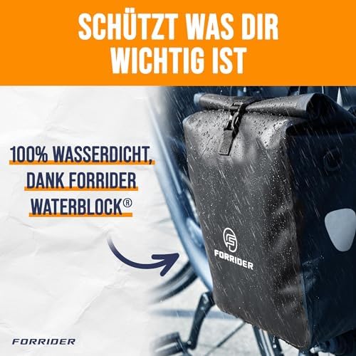 Forrider Gepäckträgertasche 22L – Wasserdichte Fahrradtasche mit Schultergurt für Abenteuer unterwegs