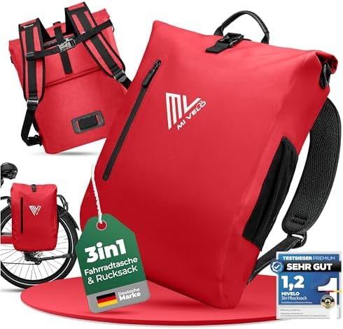 MIVELO 3in1 Fahrradtasche für Gepäckträger - 100% wasserdicht, perfekt für Abenteuer!