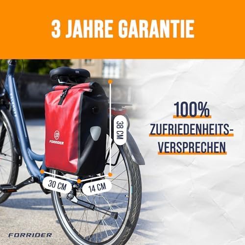 Forrider Gepäckträgertasche 22L – Wasserdichte Fahrradtasche mit Schultergurt für Abenteuer unterwegs