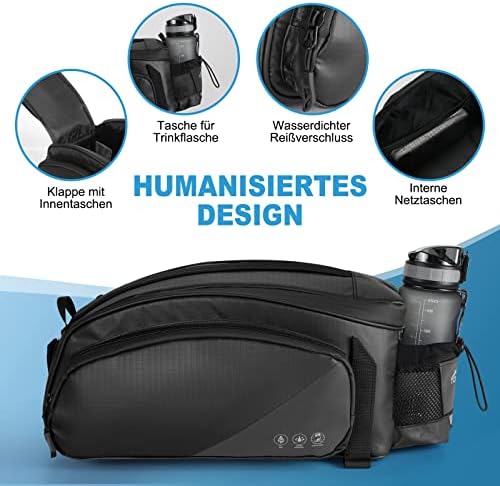 Toptrek 8L Gepäckträgertasche mit Regenschutz – Ideal für einfache Fahrradausflüge!