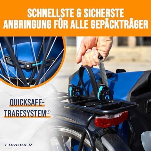 Forrider Gepäckträgertasche 22L – Wasserdichte Fahrradtasche mit Schultergurt für Abenteuer unterwegs