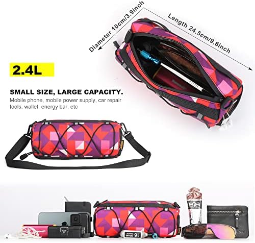 Rhinowalk Fahrrad Lenkertasche - Praktische Vordertasche mit Schultergurt für Reisen & Sport (Schwarz)