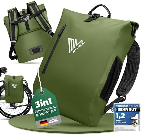 MIVELO 3in1 Fahrradtasche für Gepäckträger - 100% wasserdicht, perfekt für Abenteuer!