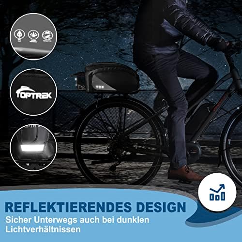 Toptrek 8L Gepäckträgertasche mit Regenschutz – Ideal für einfache Fahrradausflüge!