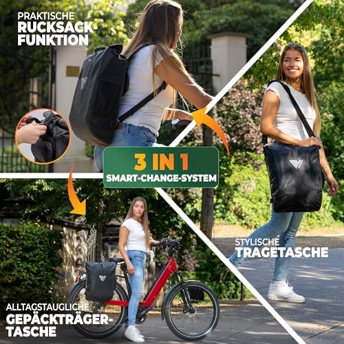 MIVELO 3in1 Fahrradtasche für Gepäckträger - 100% wasserdicht, perfekt für Abenteuer!