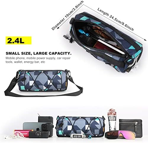 Rhinowalk Fahrrad Lenkertasche - Praktische Vordertasche mit Schultergurt für Reisen & Sport (Schwarz)