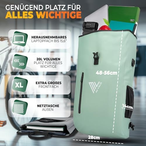 MIVELO 3in1 Fahrradtasche für Gepäckträger - 100% wasserdicht, perfekt für Abenteuer!