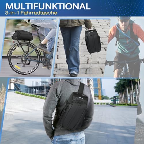 Toptrek 8L Gepäckträgertasche mit Regenschutz – Ideal für einfache Fahrradausflüge!