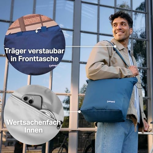 otinga® Shopper Fahrradtasche faltbar 14L - leichte, wasserabweisende Einkaufstasche für Fahrradgepäckträger, ideal für