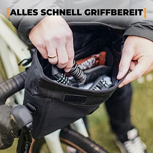 Rovativ® Bikepacking Lenkertasche 3L - 100% wasserdicht für Gravel-, Rennrad & MTB - praktische Schultergurtfunktion