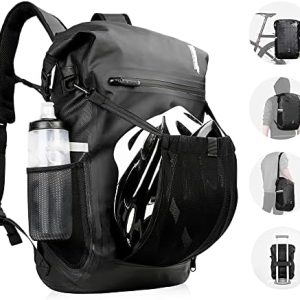 BAIGIO 3-in-1 Multifunktions Fahrradtasche - Wasserdichte Gepäckträgertasche mit Helmnetz für Reisen und Alltag, 22-25L