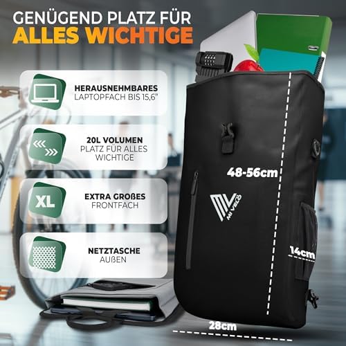 MIVELO 3in1 Fahrradtasche für Gepäckträger - 100% wasserdicht, perfekt für Abenteuer!