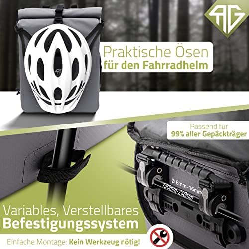 RADGEIST 3in1 Fahrradtasche für Gepäckträger - Wasserdichter Rucksack mit Laptopfach für Unterwegs - 25L - Blau