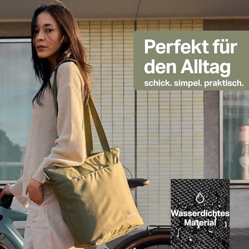 otinga® Shopper Fahrradtasche faltbar 14L - leichte, wasserabweisende Einkaufstasche für Fahrradgepäckträger, ideal für