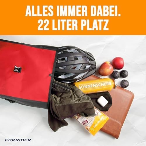Forrider Gepäckträgertasche 22L – Wasserdichte Fahrradtasche mit Schultergurt für Abenteuer unterwegs