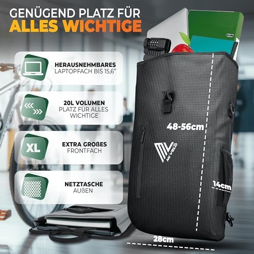 MIVELO 3in1 Fahrradtasche für Gepäckträger - 100% wasserdicht, perfekt für Abenteuer!