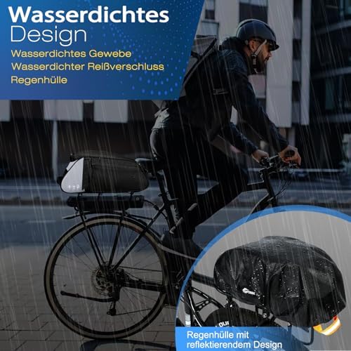 Toptrek 8L Gepäckträgertasche mit Regenschutz – Ideal für einfache Fahrradausflüge!