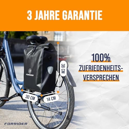 Forrider Gepäckträgertasche 22L – Wasserdichte Fahrradtasche mit Schultergurt für Abenteuer unterwegs