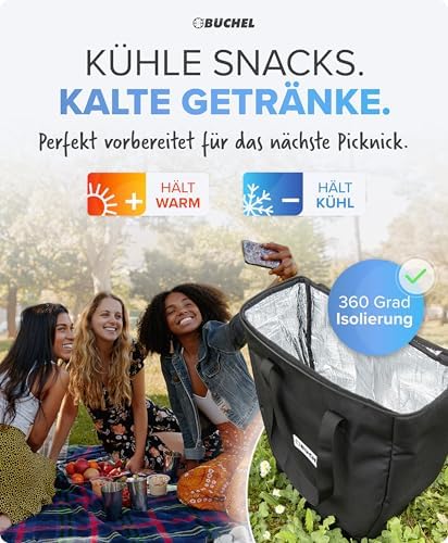 Büchel Fahrradtasche für Gepäckträger – 100% wasserdicht, mit Tragegriff & Schultergurt, ideal für Fahrradtouren