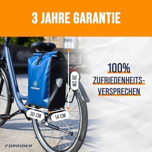 Forrider Gepäckträgertasche 22L – Wasserdichte Fahrradtasche mit Schultergurt für Abenteuer unterwegs