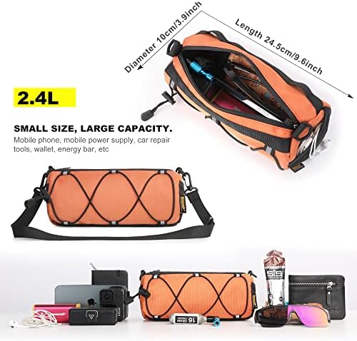 Rhinowalk Fahrrad Lenkertasche - Praktische Vordertasche mit Schultergurt für Reisen & Sport (Schwarz)