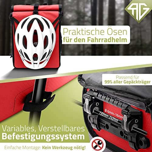 RADGEIST 3in1 Fahrradtasche für Gepäckträger - Wasserdichter Rucksack mit Laptopfach für Unterwegs - 25L - Blau