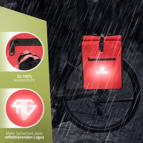 RADGEIST 3in1 Fahrradtasche für Gepäckträger - Wasserdichter Rucksack mit Laptopfach für Unterwegs - 25L - Blau