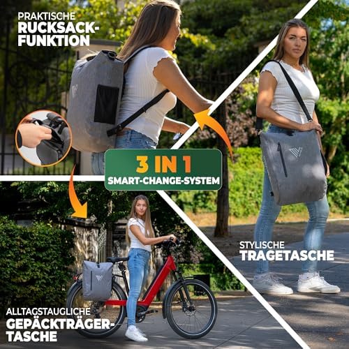 MIVELO 3in1 Fahrradtasche für Gepäckträger - 100% wasserdicht, perfekt für Abenteuer!