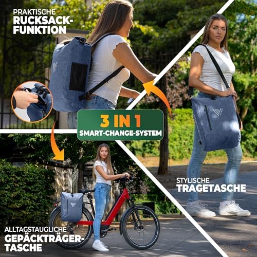 MIVELO 3in1 Fahrradtasche für Gepäckträger - 100% wasserdicht, perfekt für Abenteuer!
