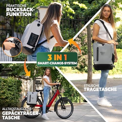 MIVELO 3in1 Fahrradtasche für Gepäckträger - 100% wasserdicht, perfekt für Abenteuer!