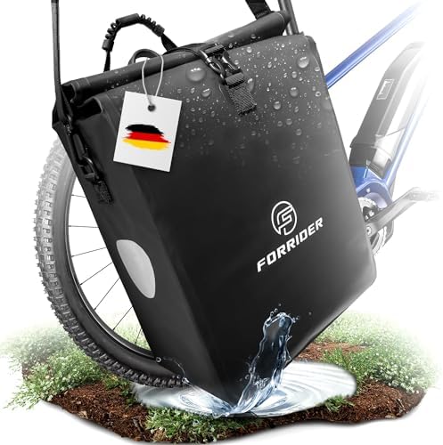 Forrider Gepäckträgertasche 22L – Wasserdichte Fahrradtasche mit Schultergurt für Abenteuer unterwegs