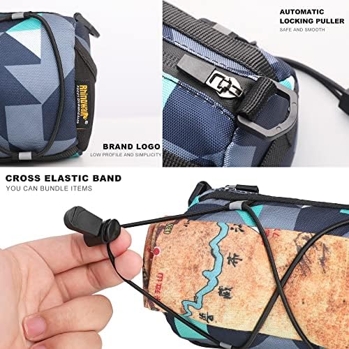 Rhinowalk Fahrrad Lenkertasche - Praktische Vordertasche mit Schultergurt für Reisen & Sport (Schwarz)