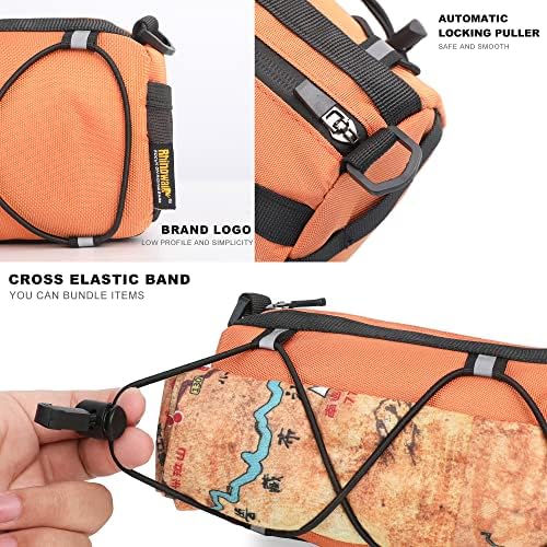 Rhinowalk Fahrrad Lenkertasche - Praktische Vordertasche mit Schultergurt für Reisen & Sport (Schwarz)