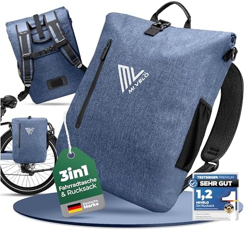 MIVELO 3in1 Fahrradtasche für Gepäckträger - 100% wasserdicht, perfekt für Abenteuer!