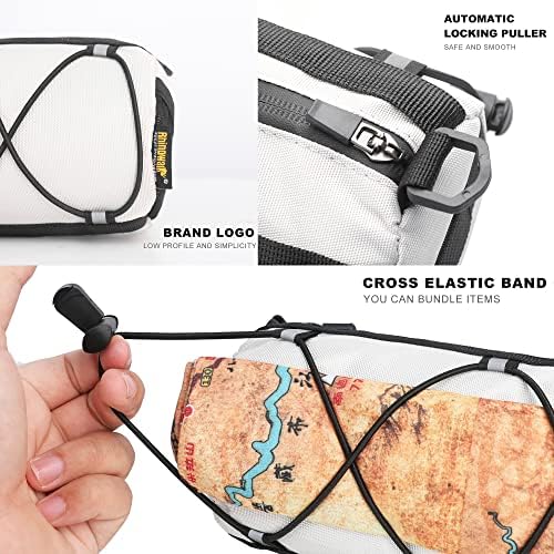 Rhinowalk Fahrrad Lenkertasche - Praktische Vordertasche mit Schultergurt für Reisen & Sport (Schwarz)