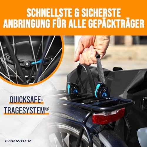 Forrider Gepäckträgertasche 22L – Wasserdichte Fahrradtasche mit Schultergurt für Abenteuer unterwegs