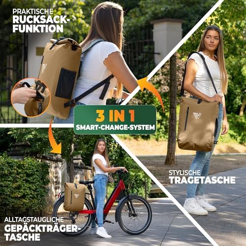MIVELO 3in1 Fahrradtasche für Gepäckträger - 100% wasserdicht, perfekt für Abenteuer!